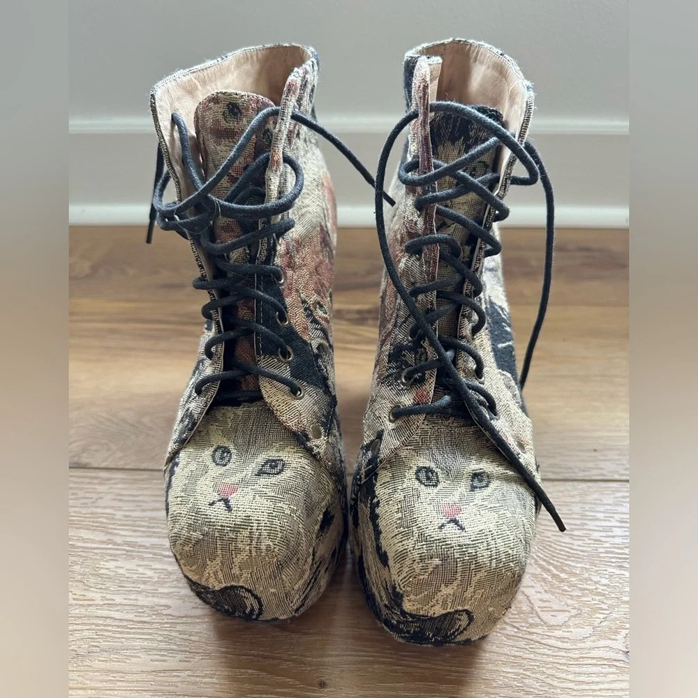 Jeffrey Campbell Lita Boots Cat Tapestry size 10 - Picture 6 of 9